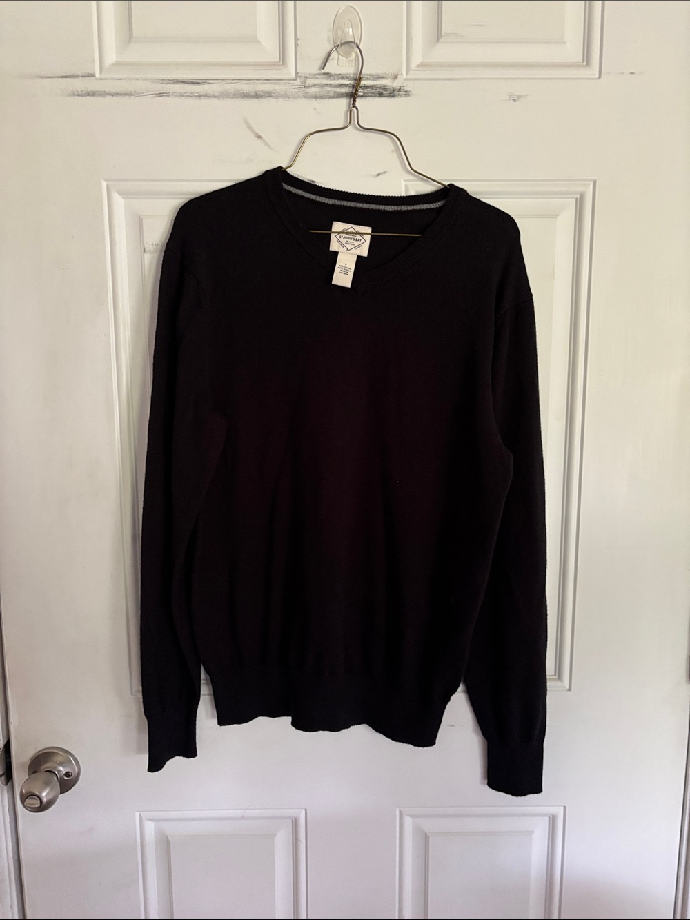 St. John's Bay Black V-Neck Sweater - Classic Knit